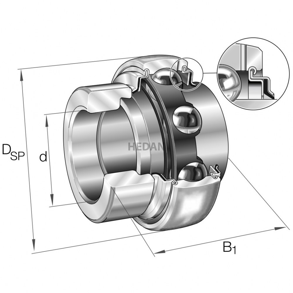 GE60-XL-KRR-B - INA - Radial Insert Ball Bearing