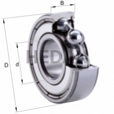 16003-A-2Z-C3 - FAG - Łożysko kulkowe jednorzędowe