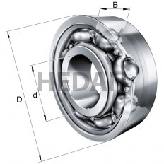 16004-A-C3 - FAG - Łożysko kulkowe jednorzędowe