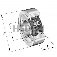 3811-2RS - INA - Łożysko kulkowe skośne
