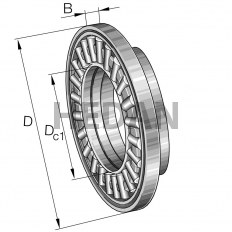 AXW10 - INA - Łożysko igiełkowe wzdłużne
