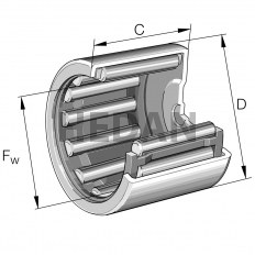 BK0810-B - INA - Łożysko igiełkowe cienkościenne
