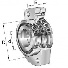 DKLFA30100-2RS - INA - Angular contact ball bearing unit