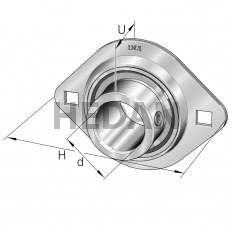 FLAN40-MST - INA - Plate steel bearing half MST