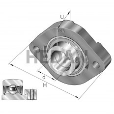 FLCTE15-XL - INA - Zespół łożyskowy