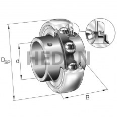 GYE55-XL-KRR-B - INA - Łożysko kulkowe samonastawne