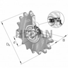 KSR16-L0-12-10-13-08 - INA - Roller chain idler sprocket unit