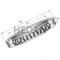 SX011880 - INA - Łożysko z krzyżowym ustawieniem walcowych elementów tocznych, seria wymiarowa 18 wg DIN 616